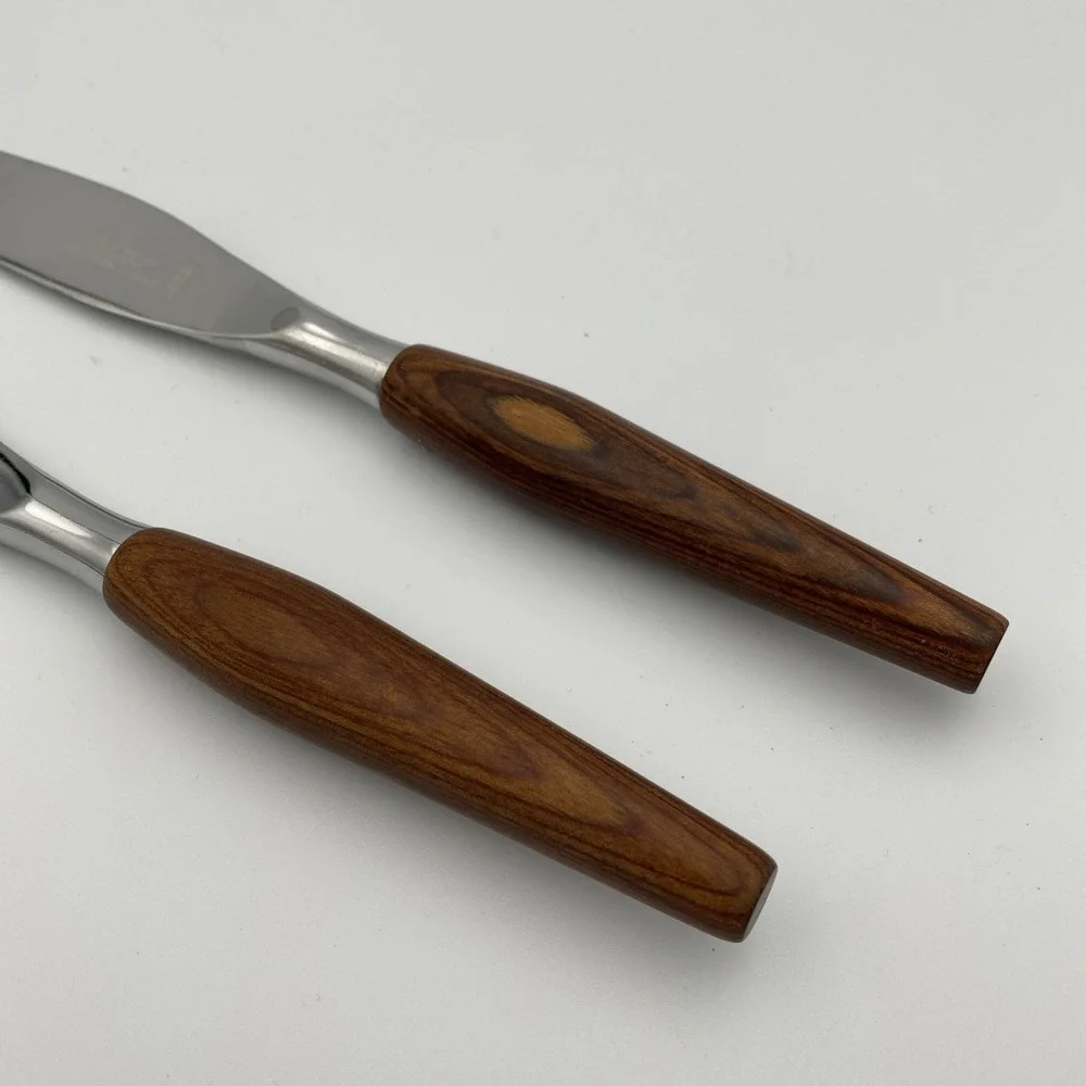 Lot of 2 Westall Richardson Knife Sheffield England Wood‎ Handle Firth Stainless